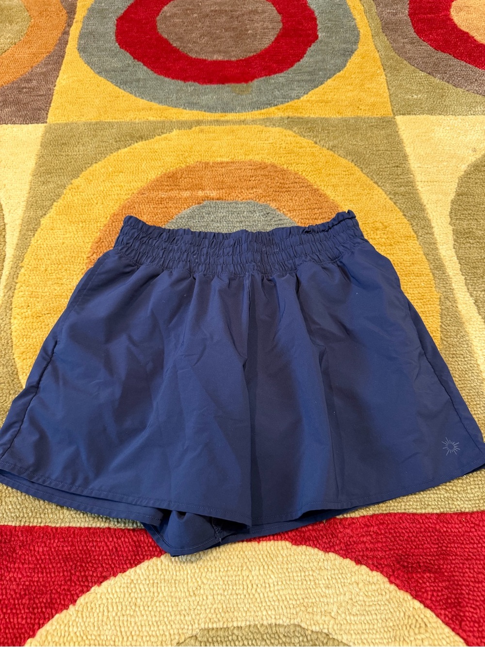 Offline by Aerie Navy Blue High Waisted Athletic Shorts 4” Inseam Size Small